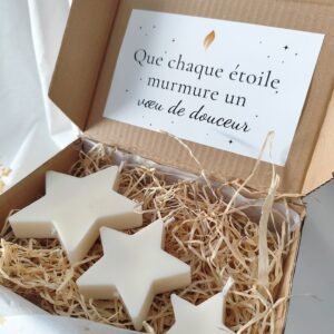 Coffret Étoiles de Noël | Bougies décoratives artisanales